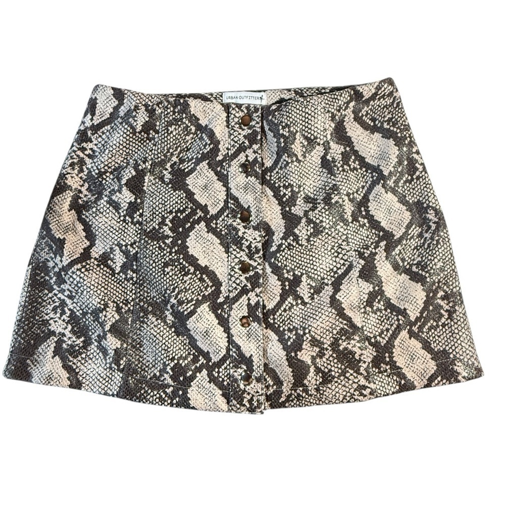 Urban‎ Outfitters Snakeskin Mini Skirt Size M Brown Pink Reputation Swiftie